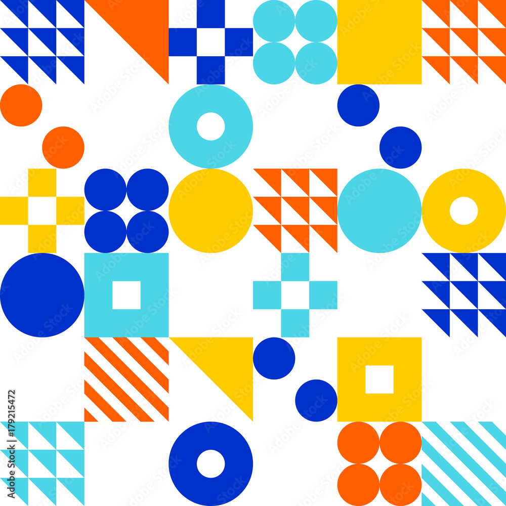 Abstract modern geometric composition pattern background