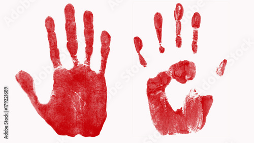 Abstract bloody hand background