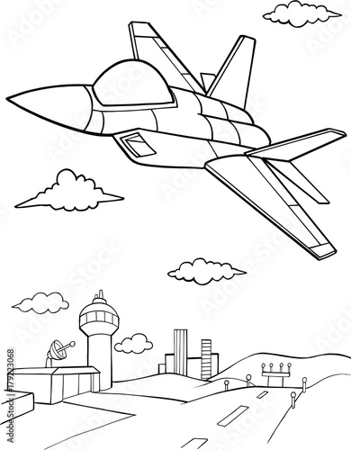Jet Aircraft Vector illustration Art