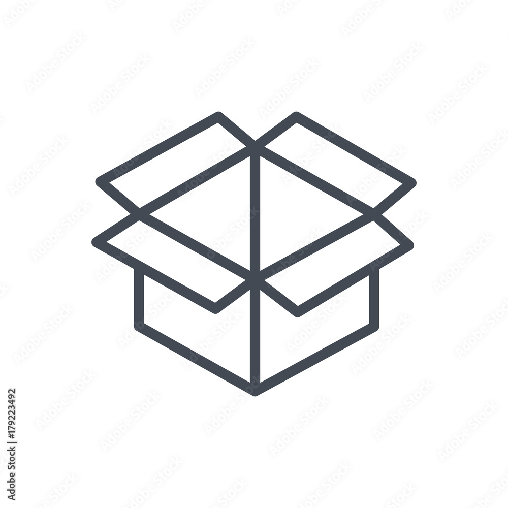 Delivery line icon box cargo shipping Delivery line icon box cargo shipping