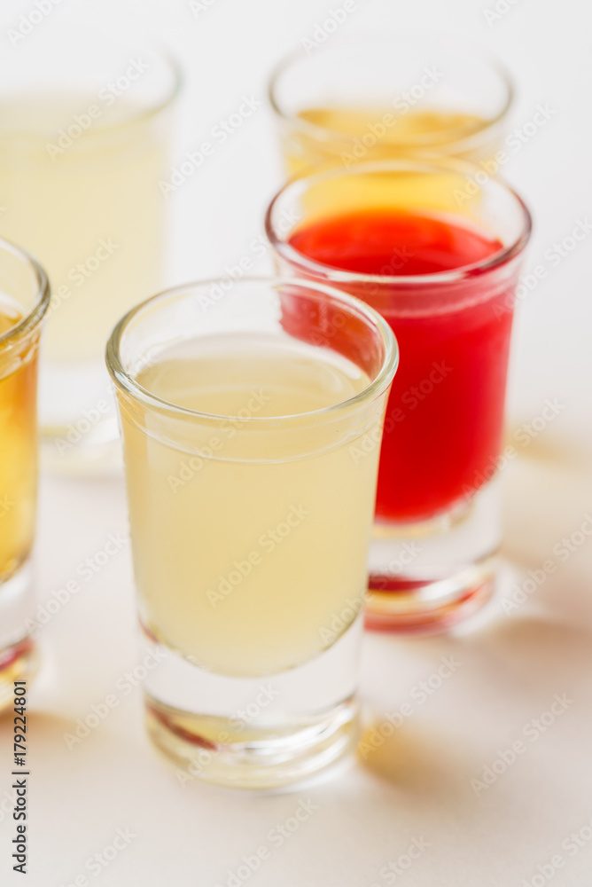 Glasses with alcoholic drink Glasses with alcoholic drink