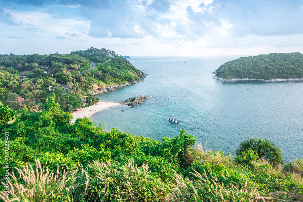 Island bay view at Windmill Viewpoint. Phuket ,Phuket Province Thailand Island bay view at Windmill Viewpoint. Phuket ,Phuket Province Thailand