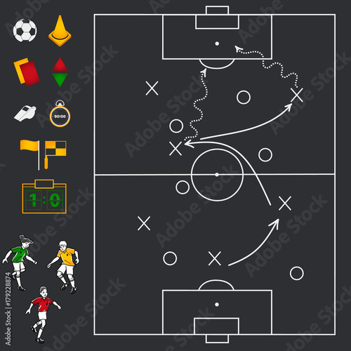 Soccer football field with ...