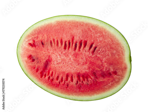 Sliced of watermelon isolated on white background