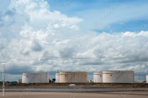Refinery oil tanks, oil industry business