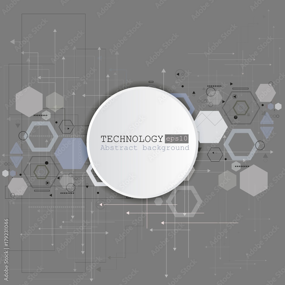 Obraz premium Abstract technological background with various technological elements. Structure pattern technology backdrop. Vector