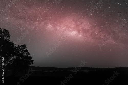 star, astronomy, Milky Way Galaxy, Long exposure photograph with grain at  Thung Kamang nature park, Chaiyaphum, Thailand