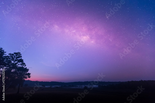 star  astronomy  Milky Way Galaxy  Long exposure photograph with grain at  Thung Kamang nature park  Chaiyaphum  Thailand