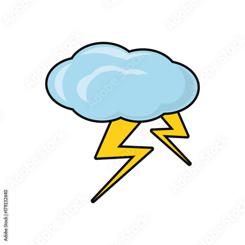 colored   storm weather over  white background  vector illustration