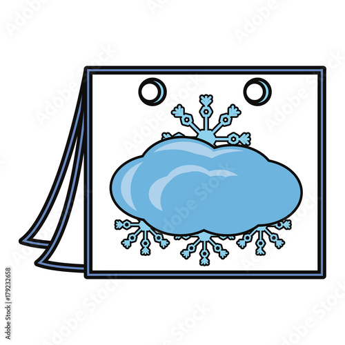 colored snow weather over  white background  vector illustration