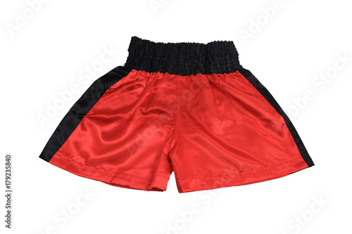 Products from Thailand, Thai boxing pants man isolated white, which thai text on pant is normally call Thai boxing or Mauy Thai and it is standard calling in world wide, 