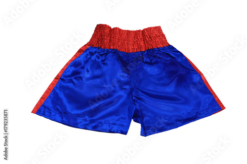 Products from Thailand, Thai boxing pants man isolated white, which thai text on pant is normally call Thai boxing or Mauy Thai and it is standard calling in world wide, 