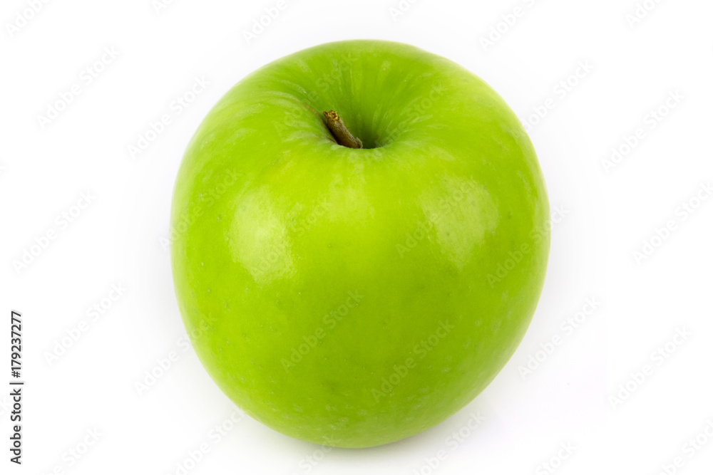 Green apple, isolated on white background .