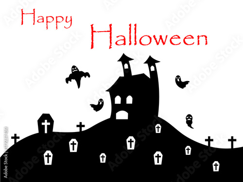 Halloween haunted house background