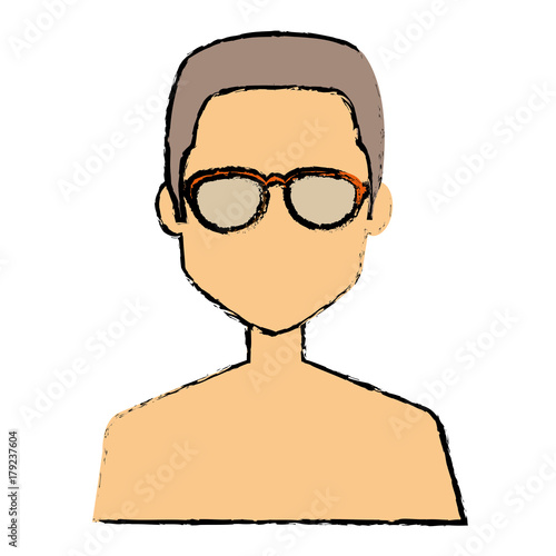 young man shirtless avatar character