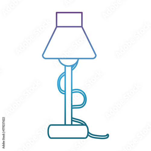 desk lamp icon over white background vector illustration © djvstock