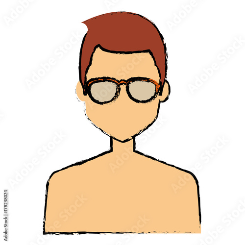 young man shirtless avatar character