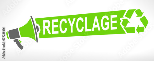 recyclage mégaphone bannière