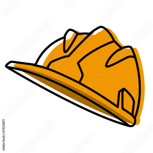 Hardhat worker helmet icon vector illustration graphic design