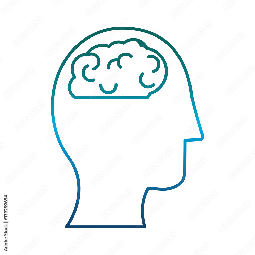 head with brain icon over white background vector illustration head with brain icon over white background vector illustration