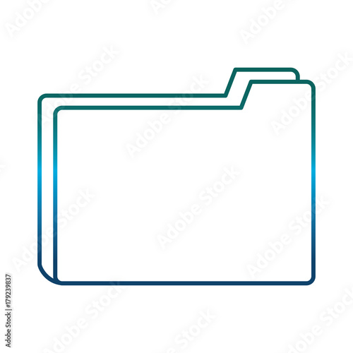 document folder icon over white background vector illustration