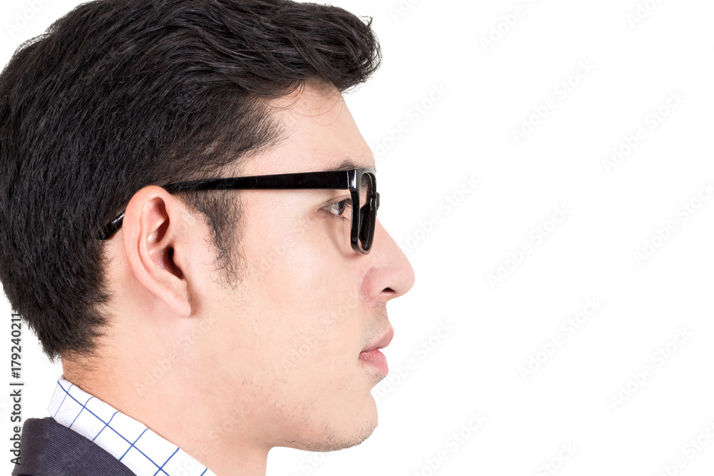 Obraz premium Portrait of handsome businessman isolated on white background