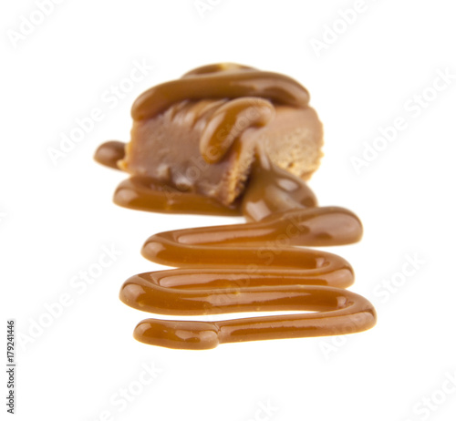 Wallpaper Mural caramel isolated on white background closeup Torontodigital.ca