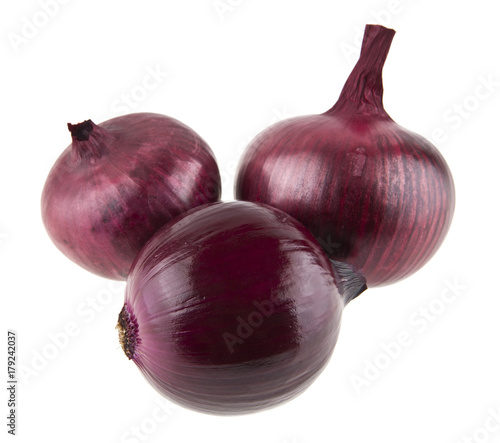 onions isolated on white background closeup