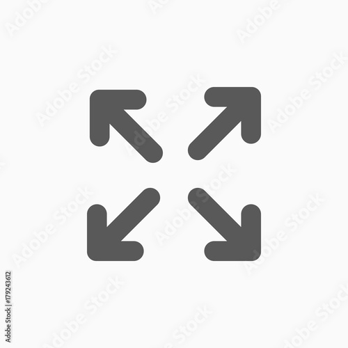 extend, re-size, enlarge icon