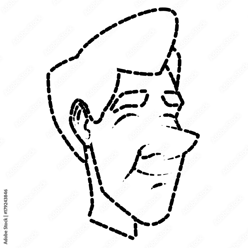 Adult man face cartoon icon vector illustration graphic design Adult man face cartoon icon vector illustration graphic design