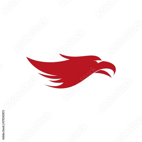Simple eagle bird logo design template vector illustration for your brand
