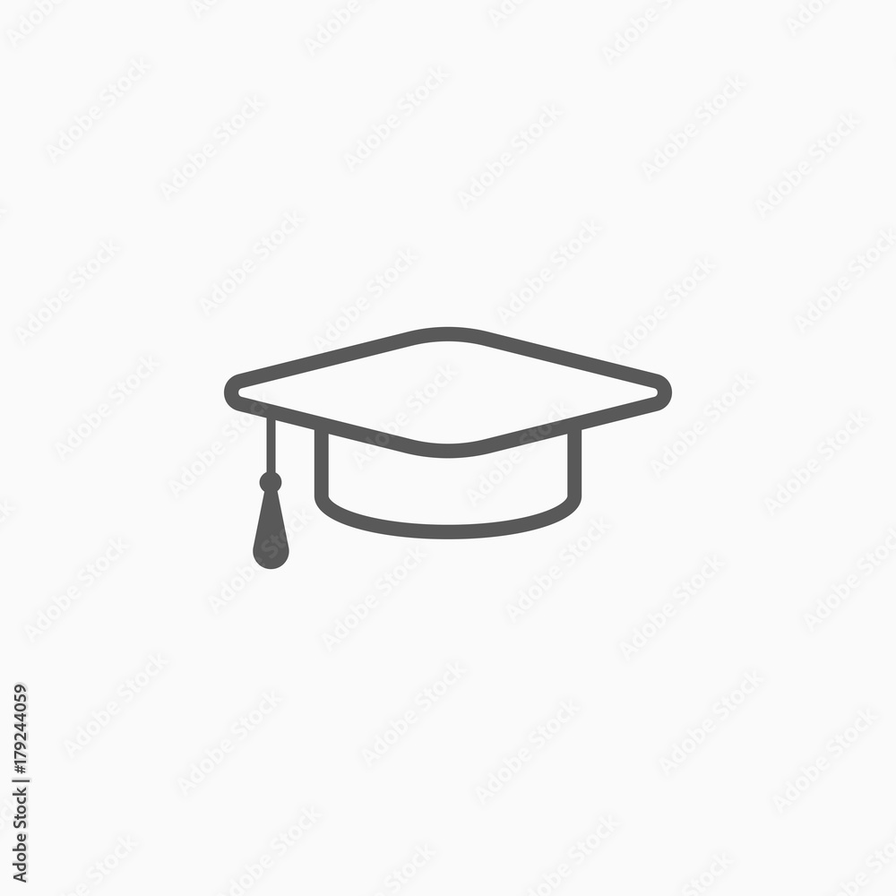 graduation cap icon, education cap vector illustration graduation cap icon, education cap vector illustration