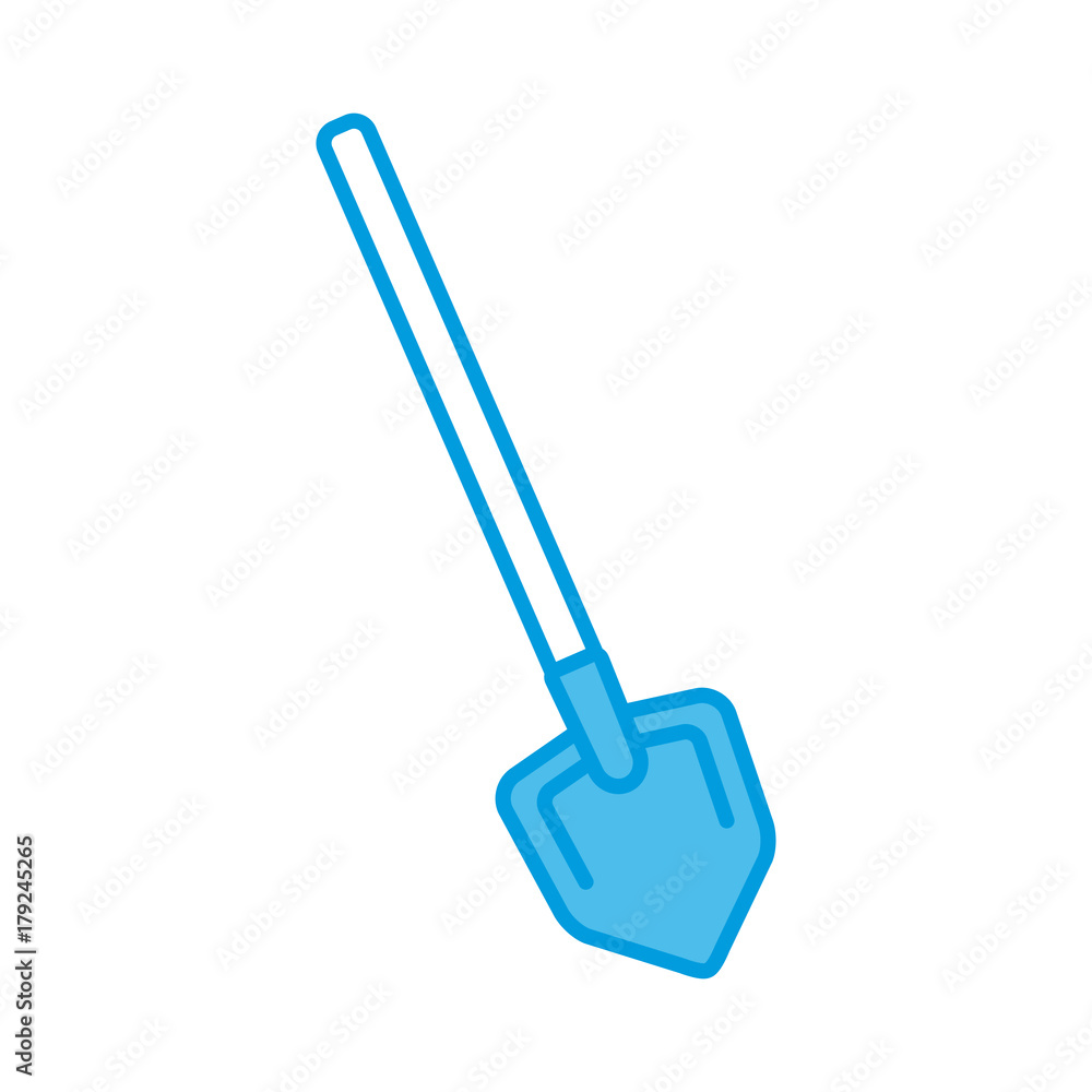 Shovel construction tool icon vector illustration graphic design