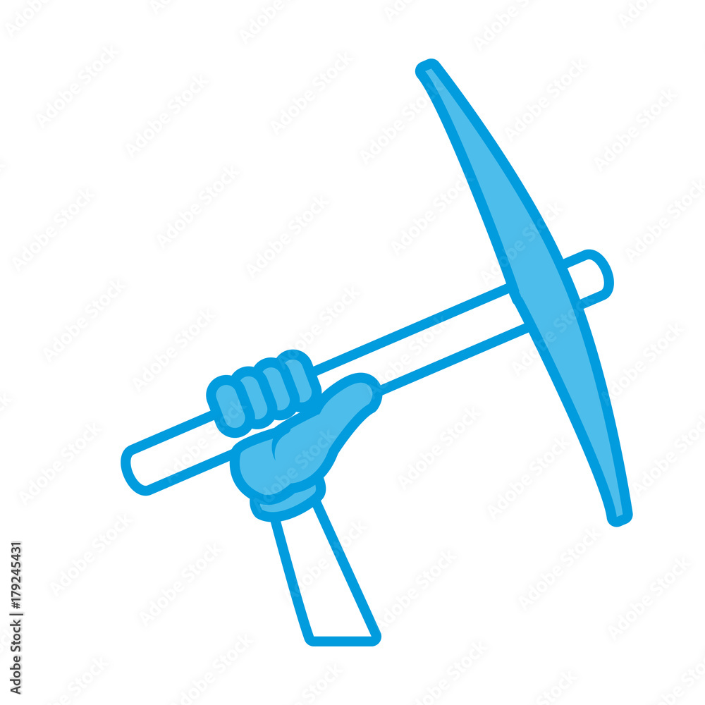 Hand holding pick icon vector illustration graphic design Hand holding pick icon vector illustration graphic design