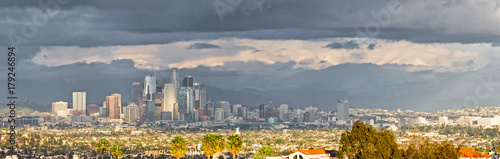 stormy sky over downtown Los Angeles