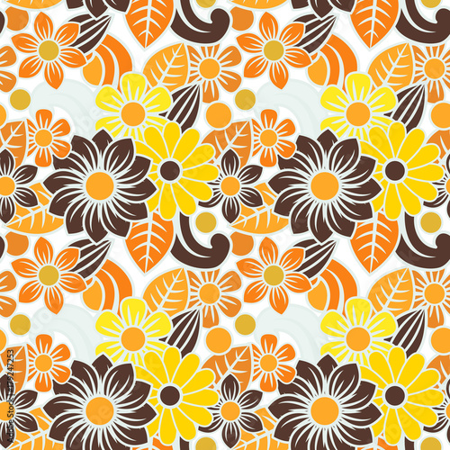Abstract seamless floral pattern