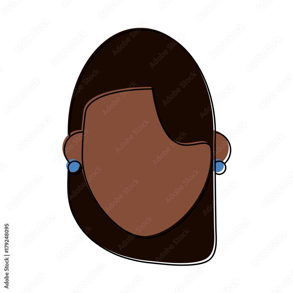 woman dark skin avatar head icon image vector illustration design woman dark skin avatar head icon image vector illustration design