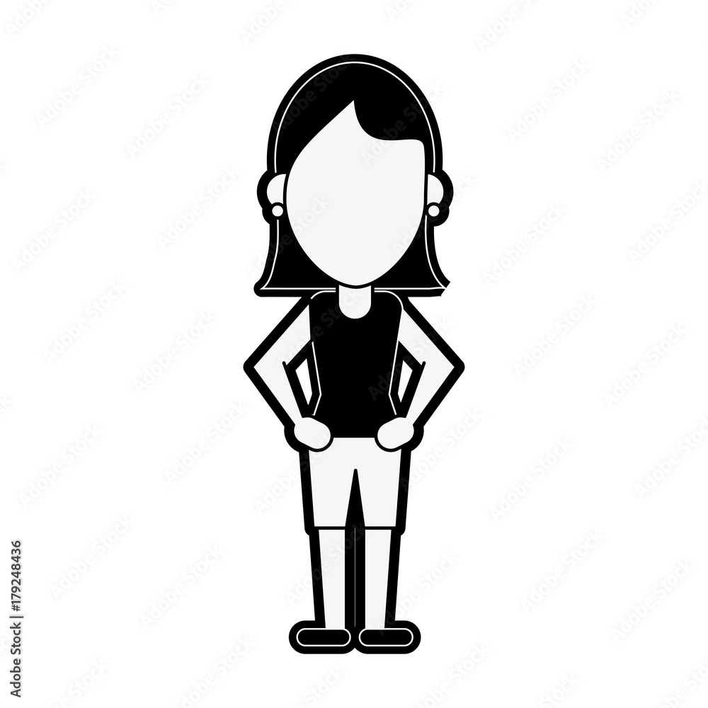 woman with hands on hips avatar full body icon image vector illustration design woman with hands on hips avatar full body icon image vector illustration design