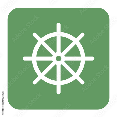 Boat steering wheel icon