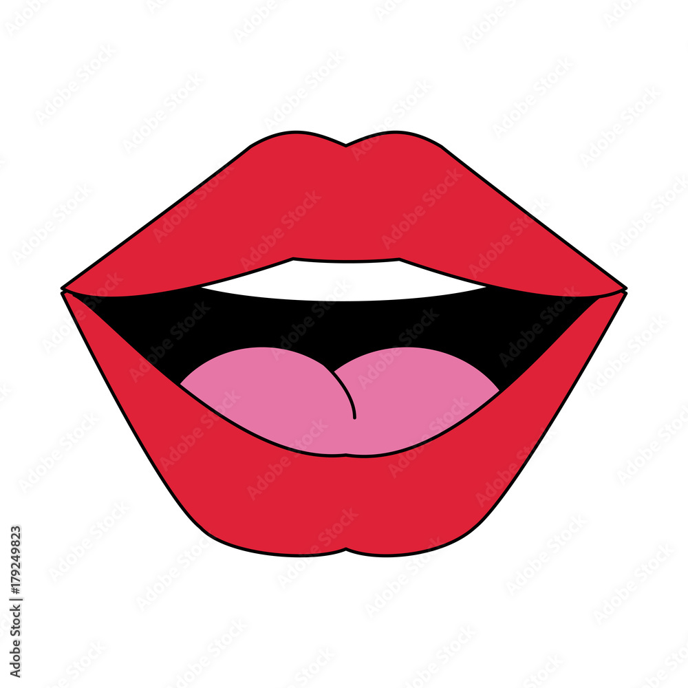 Sexy women lips icon vector illustration graphic design Sexy women lips icon vector illustration graphic design