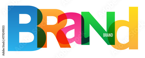 BRAND vector letters banner