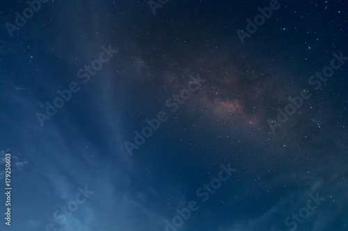 Milky way galaxy with stars and space dust in the universe filled