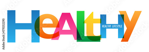 HEALTHY LIFESTYLE Vector Letters Collage
