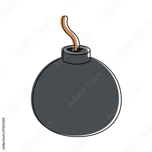 Round bomb explosive icon vector illustration graphic design