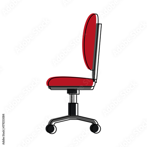 Office chair with wheels icon vector illustration graphic design