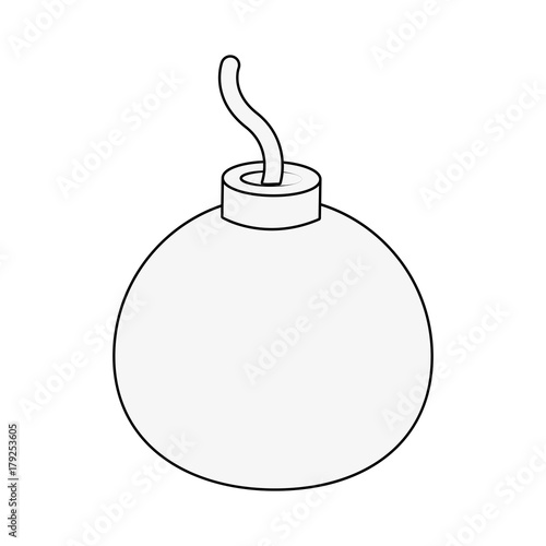 Round bomb explosive icon vector illustration graphic design