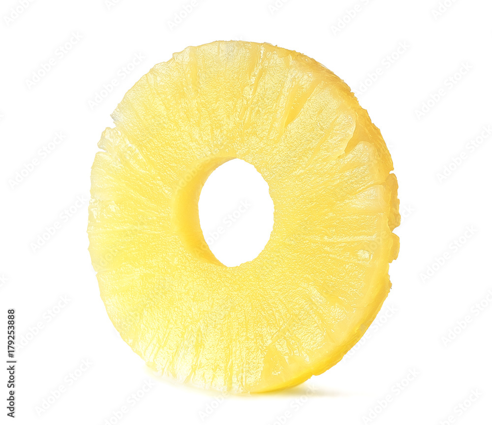 yellow fresh pineapple on white background yellow fresh pineapple on white background