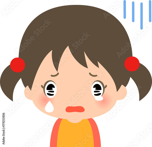 涙を流す女の子