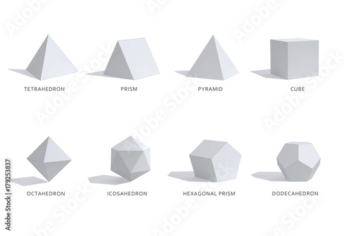 Fotografie Polyhedrons with shadow