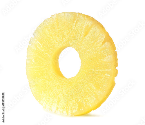 yellow fresh pineapple on white background